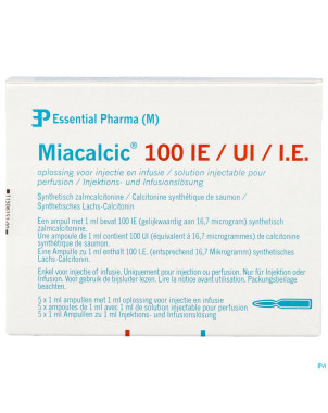 Miacalcic 100ui/ml sol pour inj-perf    amp 5