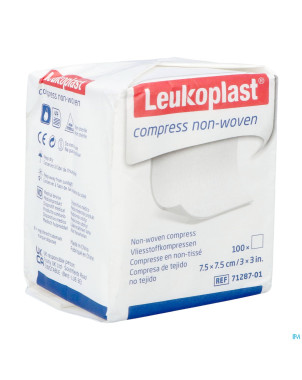 Leukoplast compress n/woven n/st. 7,5cmx7,5cm  100