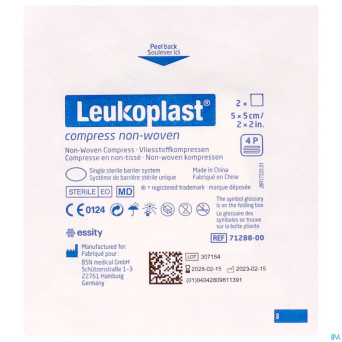 Leukoplast compress n/woven st. 5cmx5cm    50x2
