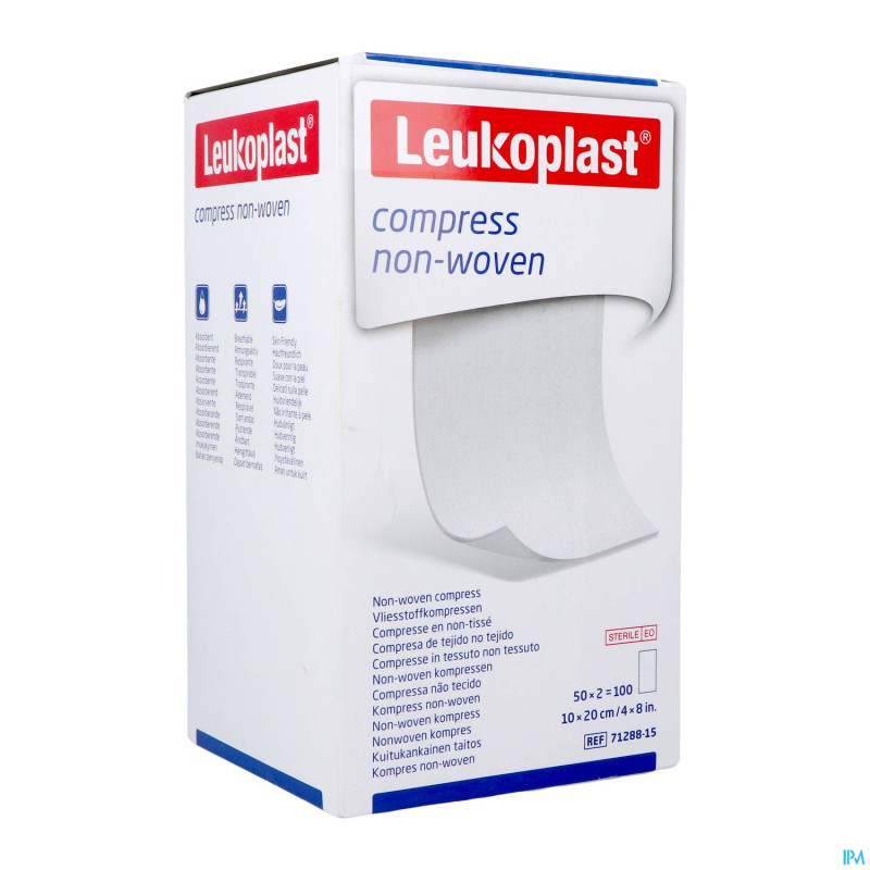 Leukoplast compress n/woven st. 10cmx20cm    50x2