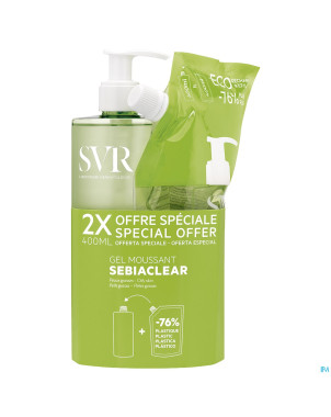 Svr sebiaclear gel 400ml+refill 400ml rempl4656039