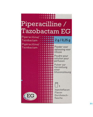 Piperacilline tazobact. eurogenerics 2g/0,25g fl 1