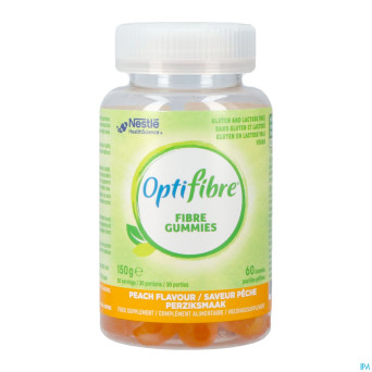 Nestle optifibre fibre peche    gommes 60