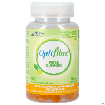 Nestle optifibre fibre peche    gommes 60