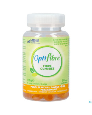 Nestle optifibre fibre peche    gommes 60