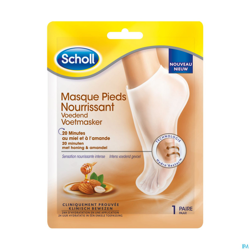 Scholl masque pieds miel&amande    30g