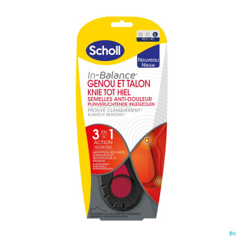Scholl semelles a/douleur genou&talon l    1 paire