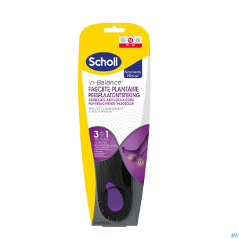 Scholl semelles a/douleur faciite plant. m 1 paire