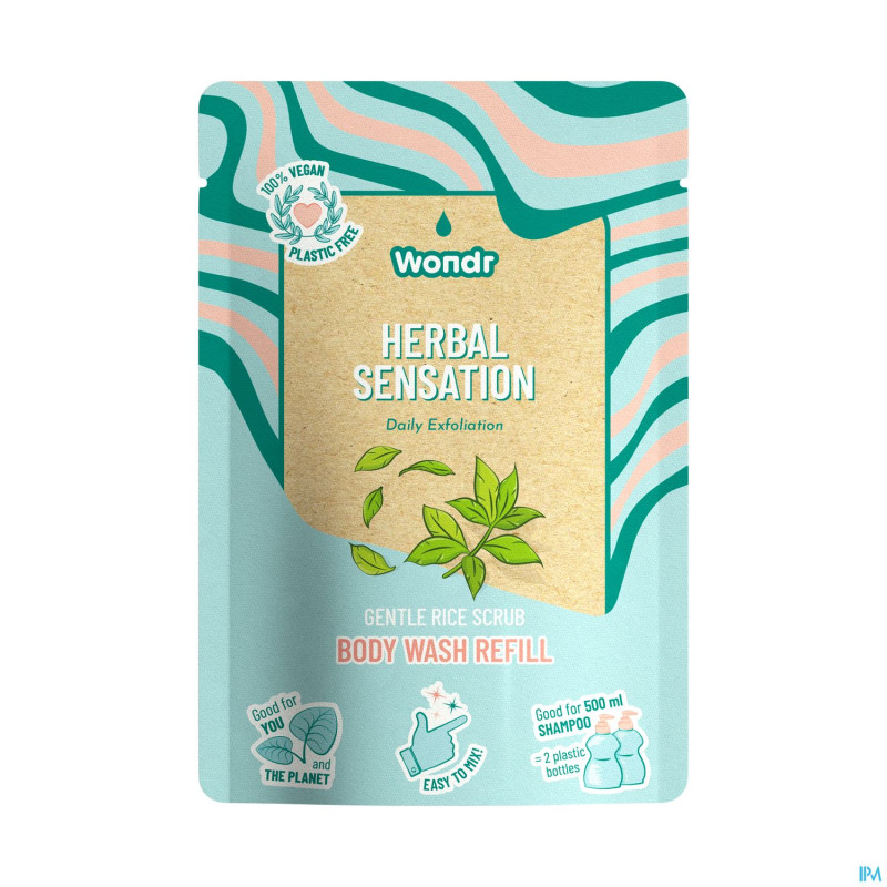 Wondr gel douche herbal sensation recharge 40g