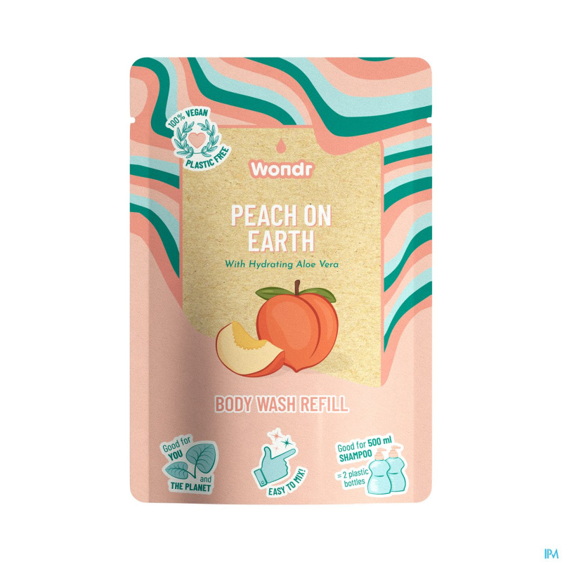 Wondr gel douche peach on earth recharge 40g