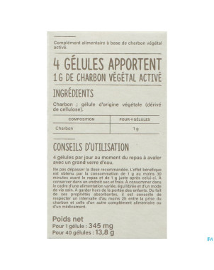 Vitavea charbon vegetal active    caps 40