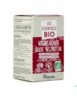Vitavea vigne rouge bio    caps 40