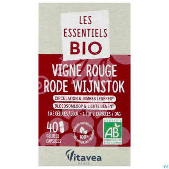 Vitavea vigne rouge bio    caps 40