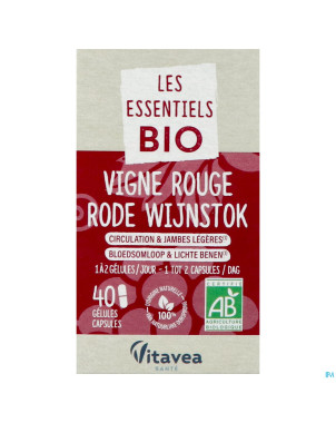 Vitavea vigne rouge bio    caps 40