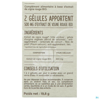 Vitavea vigne rouge bio    caps 40