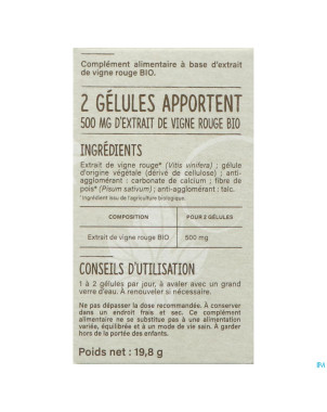 Vitavea vigne rouge bio    caps 40