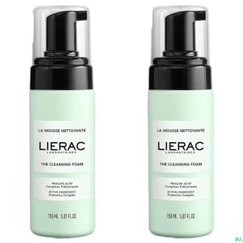 Lierac mousse demaquillante 2x150ml