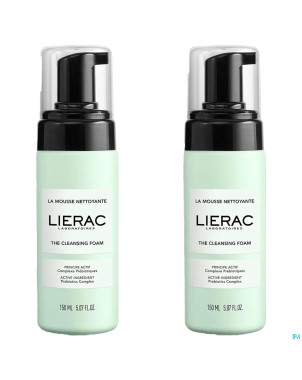 Lierac mousse demaquillante 2x150ml