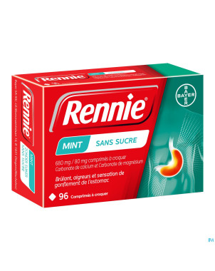 Rennie mint s/sucre    comp a croquer 96