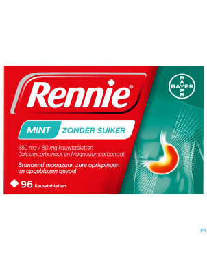 Rennie mint s/sucre    comp a croquer 96