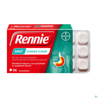 Rennie mint s/sucre    comp a croquer 96