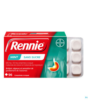 Rennie mint s/sucre    comp a croquer 96