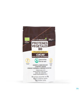 Proteines vegetales bio cacao    pdr 350g