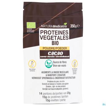 Proteines vegetales bio cacao    pdr 350g