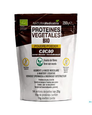 Proteines vegetales bio cacao    pdr 350g