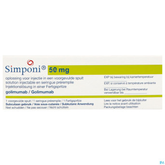 Simponi pi pharma 50mg sol inj ser prerempl. 1 pip