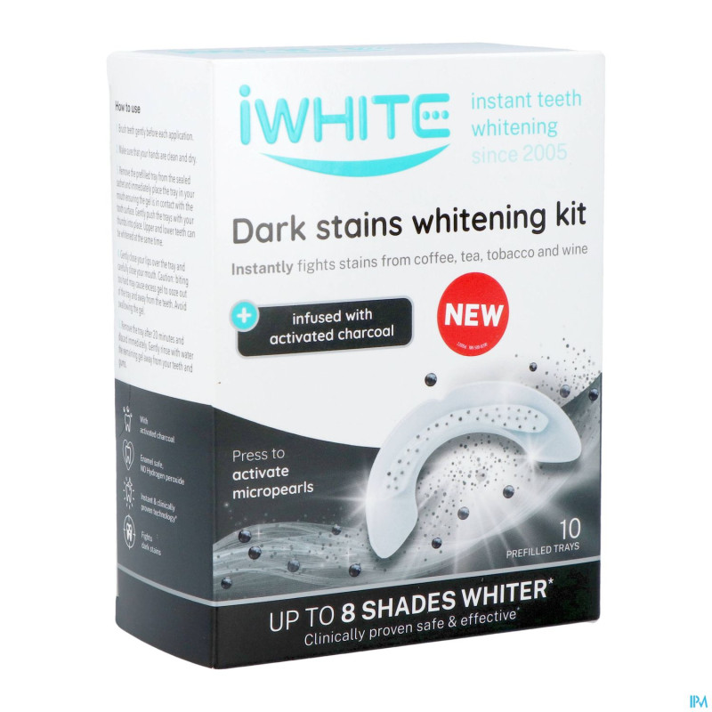 Iwhite dark stains white.kit embout.buccaux 10  nf