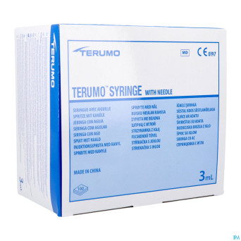 Terumo seringue 3ml + aiguille 23g 1 st 25x6mm 100
