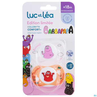 Luc&lea duo sucette phys 18m+ barbapapa anneau   2