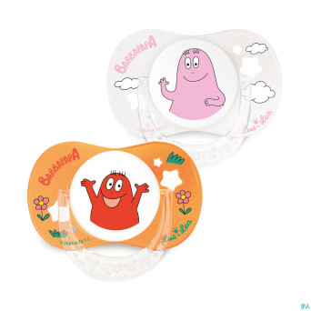 Luc&lea duo sucette phys 18m+ barbapapa anneau   2