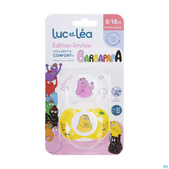 Luc&lea duo sucette phys 6-18m barbapapa anneau  2