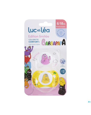 Luc&lea duo sucette phys 6-18m barbapapa anneau  2