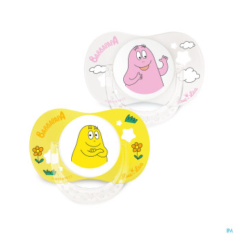 Luc&lea duo sucette phys 6-18m barbapapa anneau  2