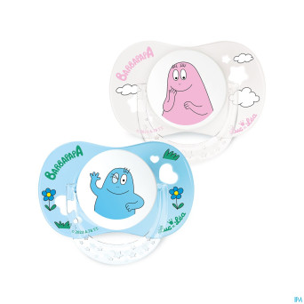 Luc&lea duo sucette phys 0-6m barbapapa anneau   2