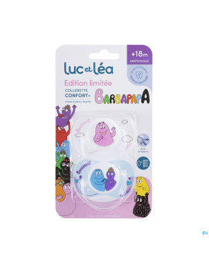 Luc&lea duo sucette ana 18m+ barbapapa anneau    2