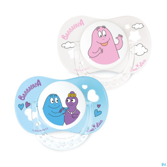 Luc&lea duo sucette ana 18m+ barbapapa anneau    2