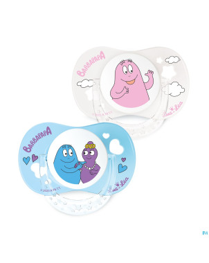 Luc&lea duo sucette ana 18m+ barbapapa anneau    2