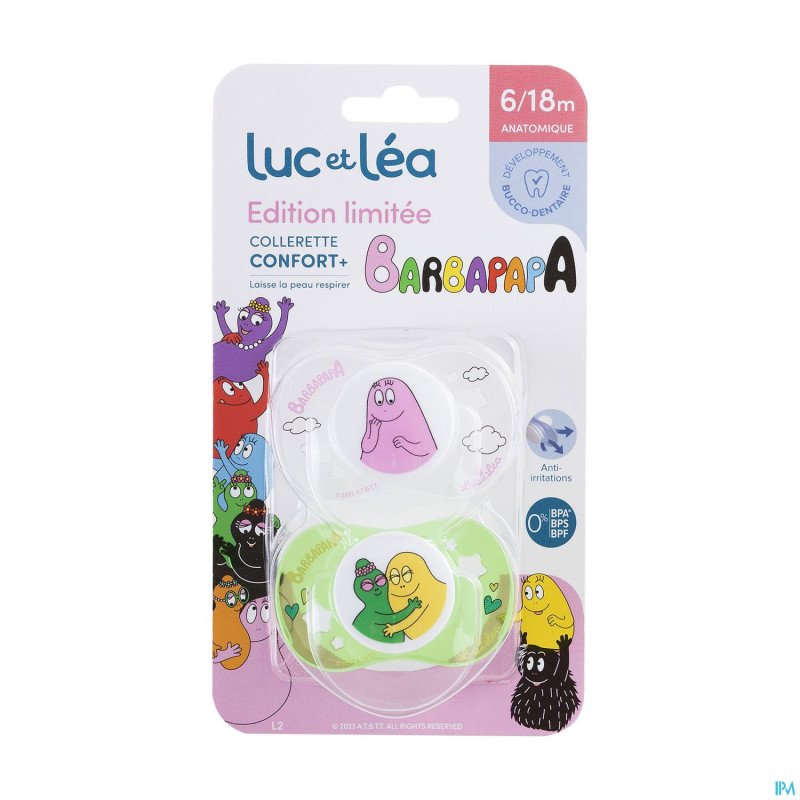 Luc&lea duo sucette ana 6-18m barbapapa anneau   2