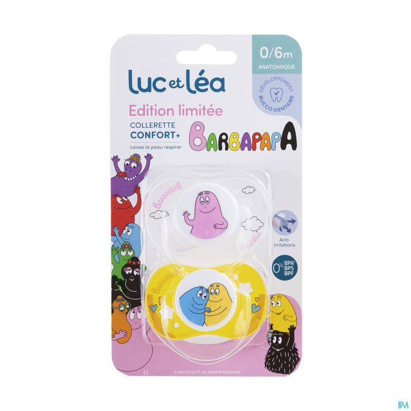 Luc&lea duo sucette ana 0-6m barbapapa anneau    2