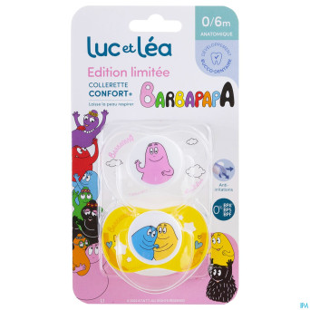 Luc&lea duo sucette ana 0-6m barbapapa anneau    2