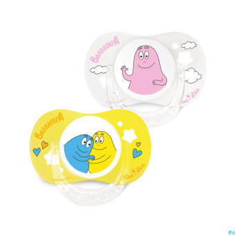 Luc&lea duo sucette ana 0-6m barbapapa anneau    2
