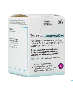 Triumeq 5mg/60mg/30mg    comp dispers. 90
