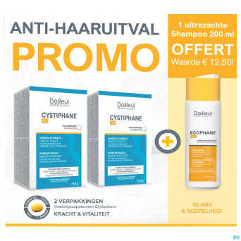 Cystiphane comp 2x120 +sh ultra doux 200ml gratuit