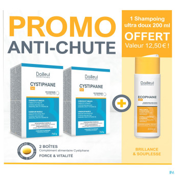 Cystiphane comp 2x120 +sh ultra doux 200ml gratuit