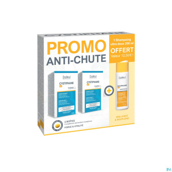 Cystiphane comp 2x120 +sh ultra doux 200ml gratuit