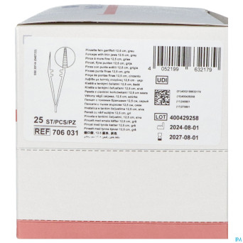 Mediset pince mors fin grise 12,5cm 25    7060313